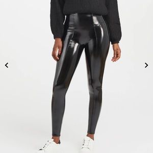 Spanx faux patent leather leggings